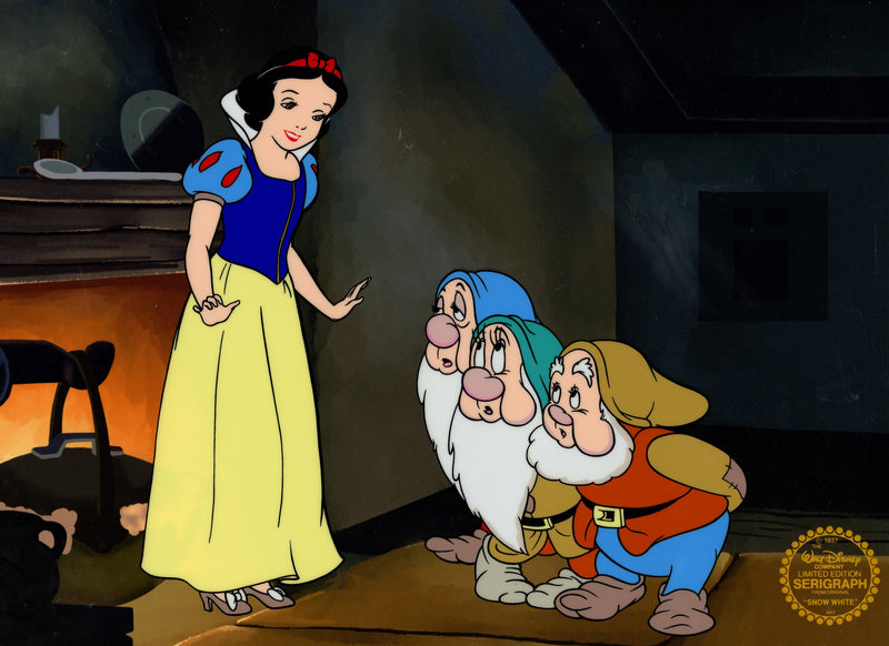 Snow White and The Seven Dwarfs Sericel (Framed)