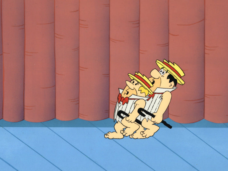 The Flintstones Original Production Cel: Fred and Barney