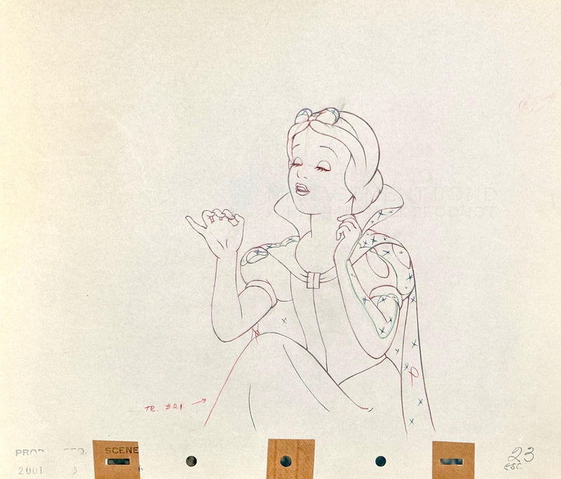 Snow White Original Production Drawing: Snow White (Framed)