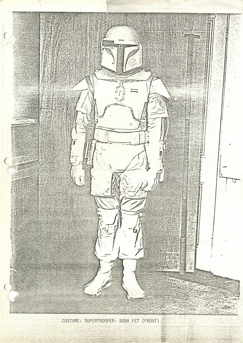 Star Wars: The Empire Strikes Back - Pair of Photostat Prints: Supertrooper Boba Fett Costume Test
