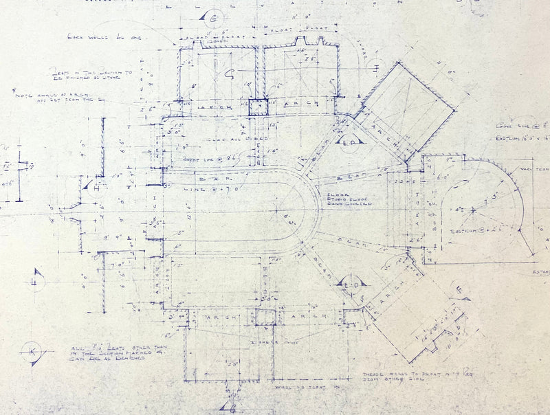 Star Wars: A New Hope - Photostat Architectural Elevation Blueprint: Mos Eisley Cantina