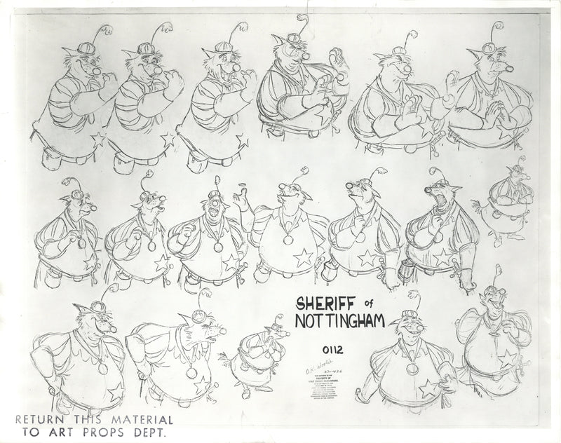 Robin Hood Original Stat Model Sheet: Sheriff of Nottingham