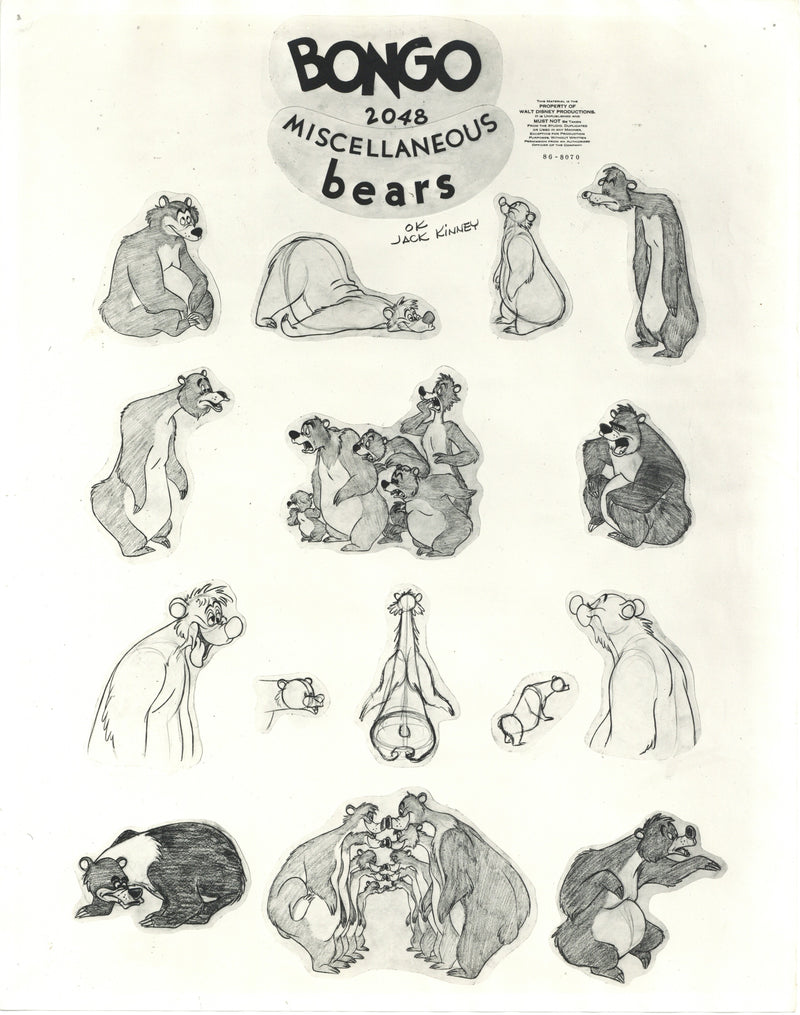 Fun and Fancy Free Original Stat Model Sheet: Miscellaneous Bears
