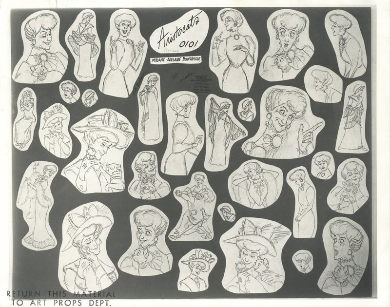 The Aristocats Original Stat Model Sheet: Madame Adelaide Bonfamille