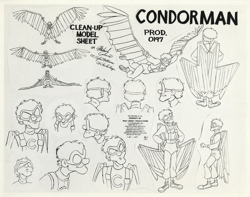 Condorman Original Stat Model Sheet: Condorman