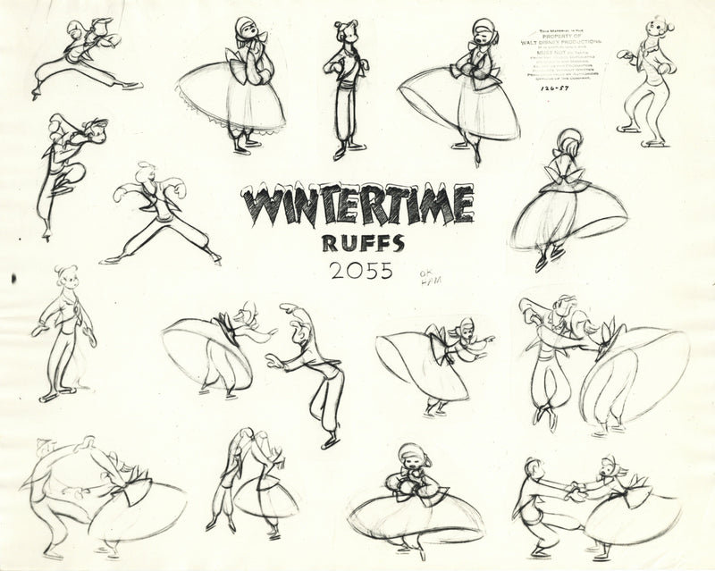 Once Upon A Wintertime Original Stat Model Sheet: Joe and Jenny