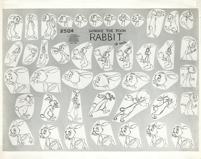 Winnie the Pooh and the Honey Tree Original Stat Model Sheet: Rabbit