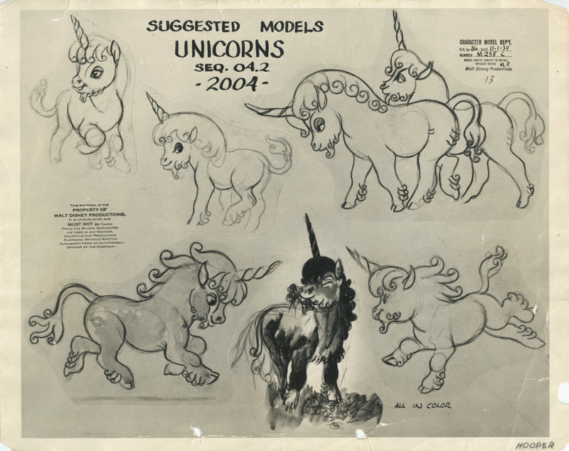 Fantasia Original Stat Model Sheet: Unicorns