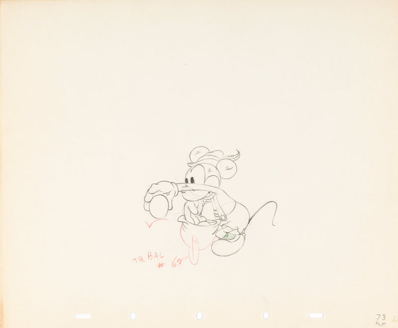 Alpine Climbers Original Production Drawing: Mickey Mouse