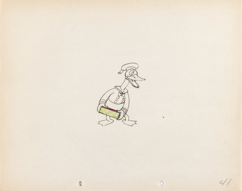 Orphan's Benefit Original Production Drawing: Donald Duck