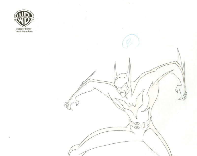 Batman Beyond Original Production Cel with Matching Drawing: Batman