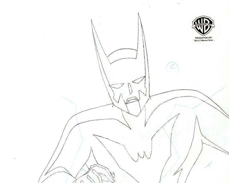 Batman Beyond Original Production Cel with Matching Drawing: Batman