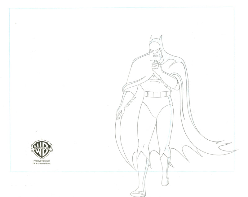 Batman: Mask of the Phantasm Original Production Cel with Matching Drawing Signed by Kevin Altieri: Batman