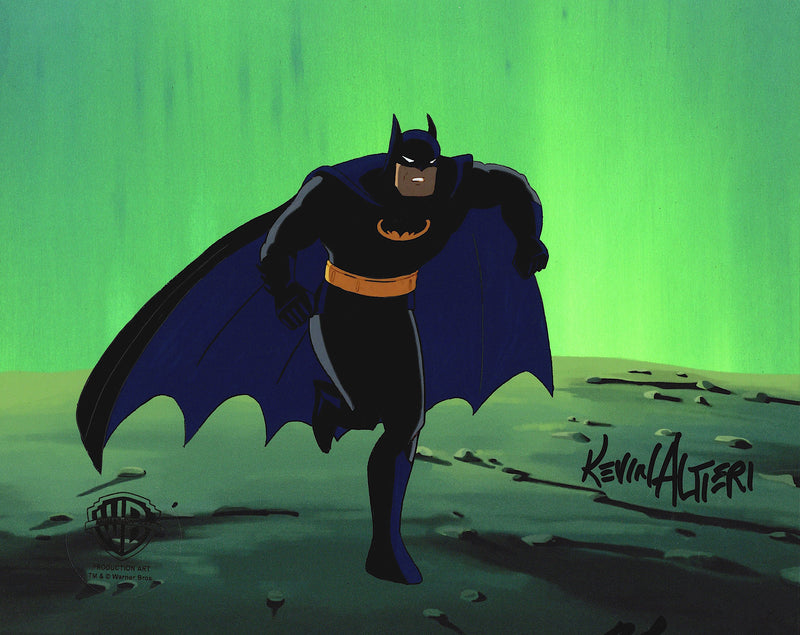 Batman The Animated Series Original Production Cel Signed By Kevin Altieri: Batman