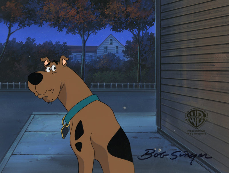 Scooby-Doo and the Witch's Ghost Original Production Cel on Original Background Signed by Bob Singer: Scooby