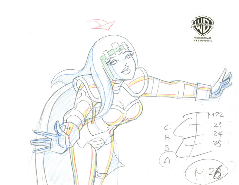 Superman The Animated Series Original Production Drawing: Maxima