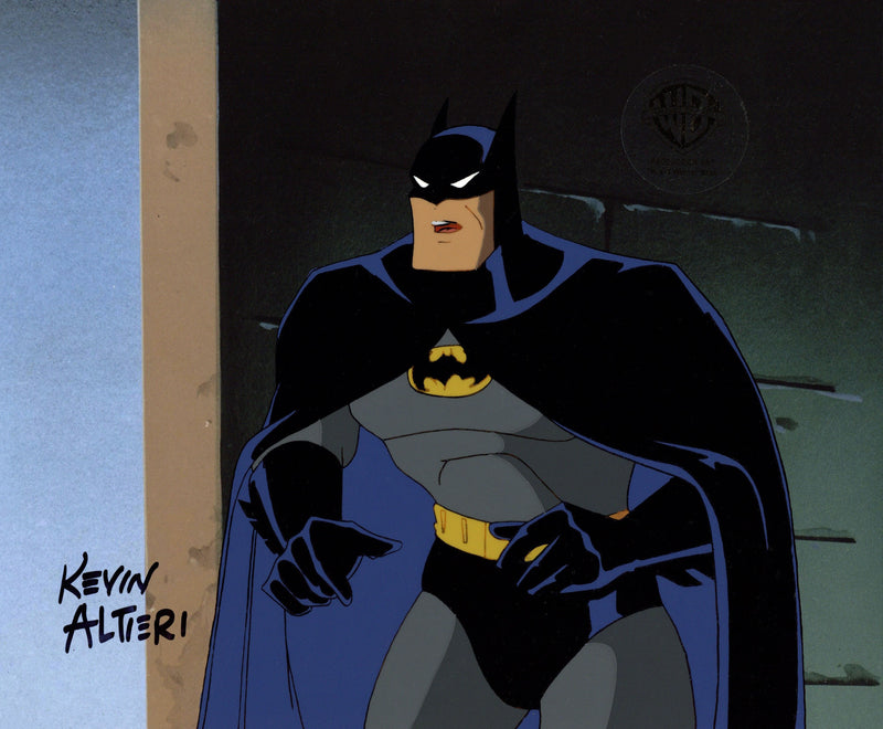 Batman The Animated Series Original Production Cel Signed by Kevin Altieri: Batman