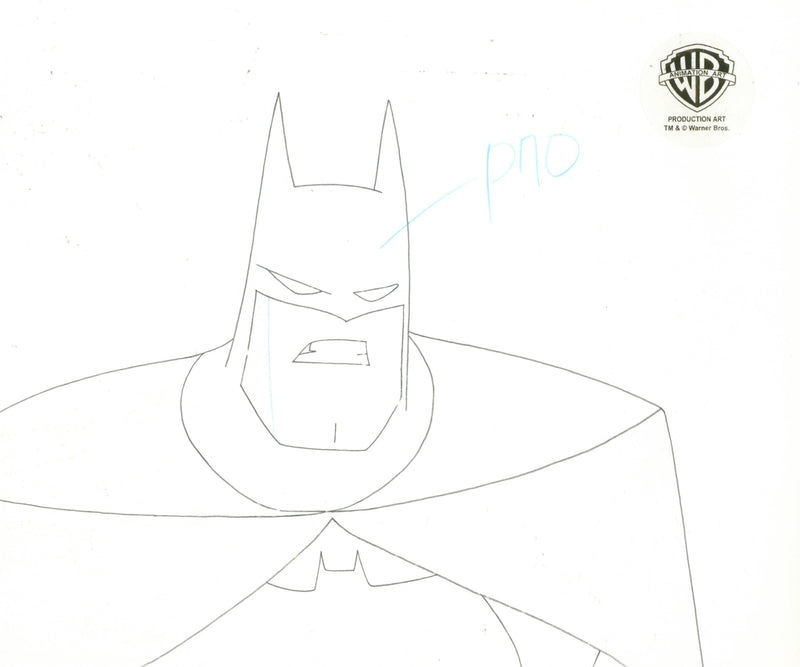 Superman the Animated Series Original Production Cel with Matching Drawing: Superbat