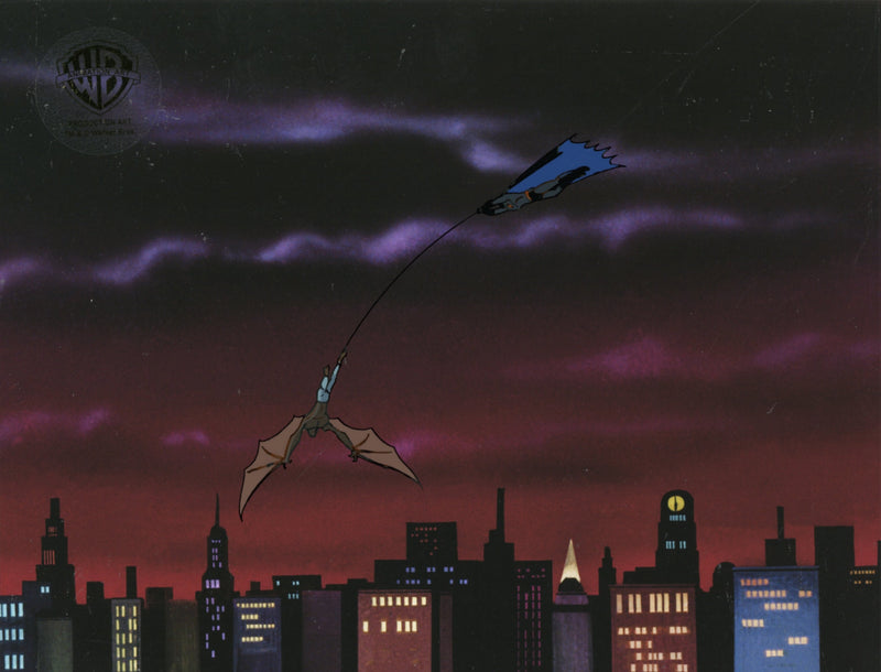 Batman The Animated Series Original Production Cel with Matching Drawing: Batman, Man-Bat