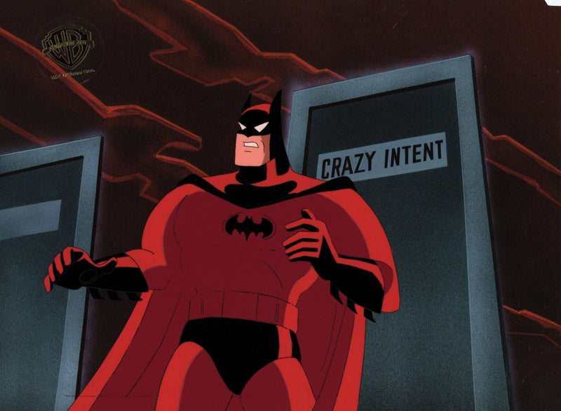 Batman The Animated Series Original Production Cel with Matching Drawing: Batman