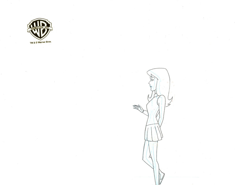 Superman The Animated Series Original Production Cel with Matching Drawings: Clark, Lana