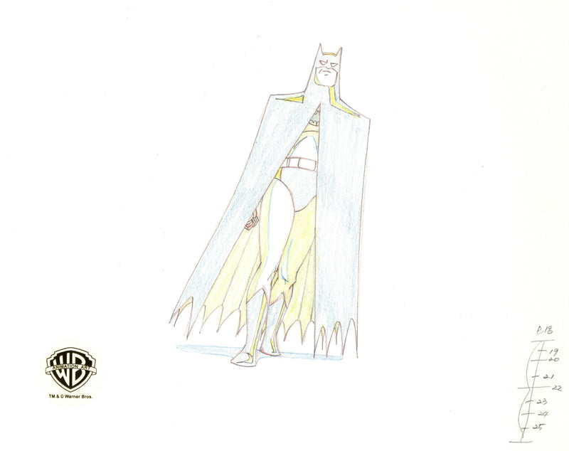 Batman The Animated Series Original Production Drawing: Batman