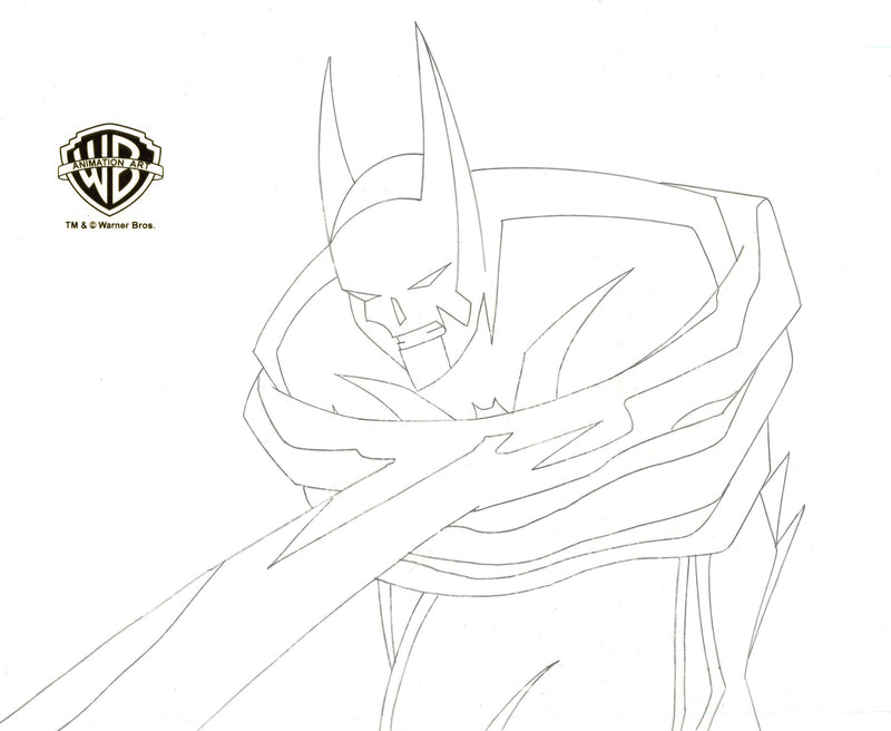 Batman Beyond Original Production Cel with Matching Drawing: Batman