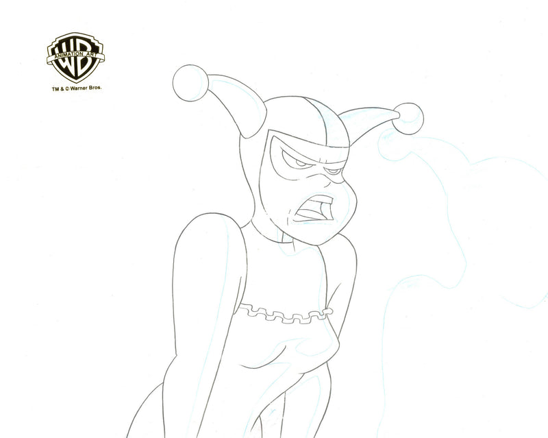 The New Batman Adventures Original Production Cel with Matching Drawing: Harley Quinn