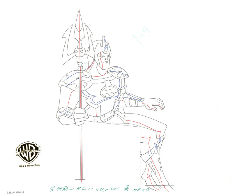 Justice League Original Production Drawing Double Aperture: Ocean Master, Mera