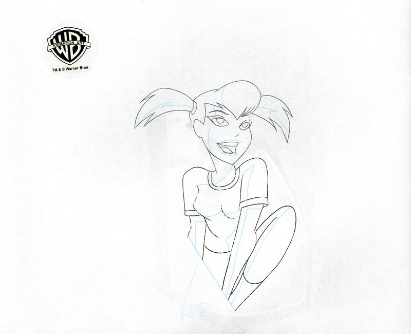 The New Batman Adventures Original Production Cel with Matching Drawing: Harley