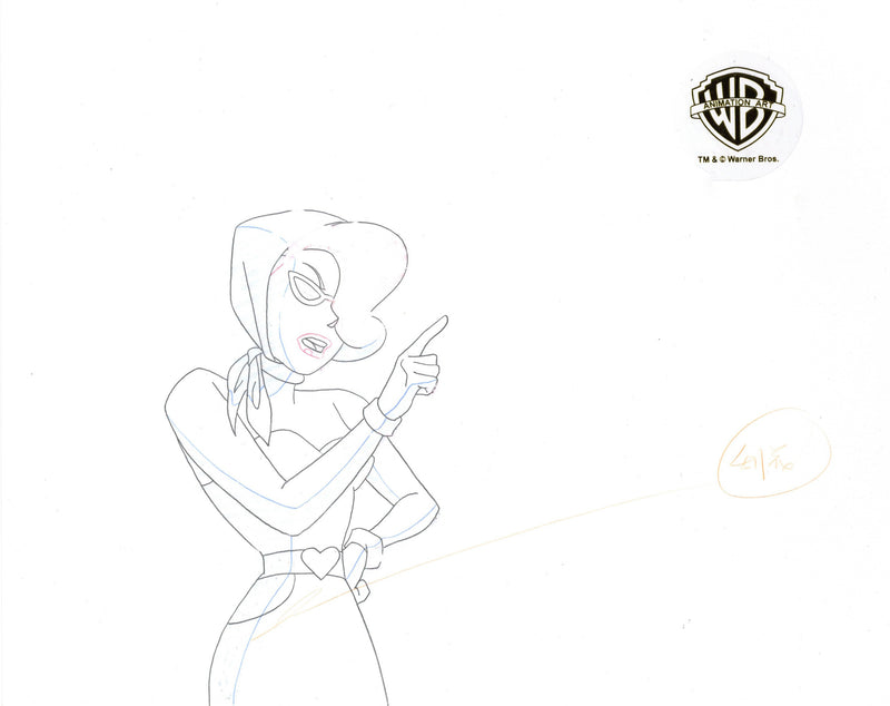 Superman The Animated Series Original Production Cel with Matching Drawings: Ms. Gsptlsnz, Mr. Mxyzptlk