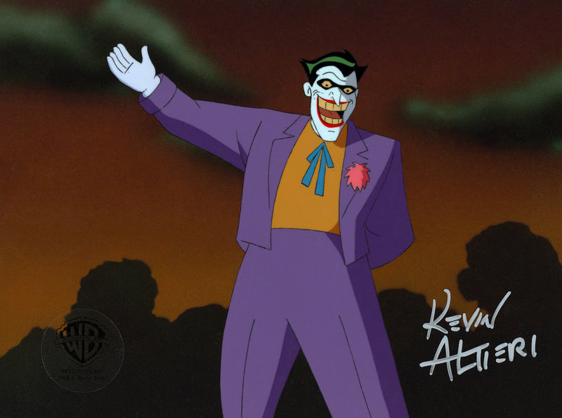 Batman The Animated Series Original Production Cel Signed By Kevin Altieri: Joker