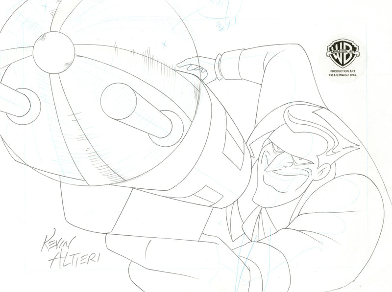 Batman: Mask of the Phantasm Original Production Drawing Signed by Kevin Altieri: Joker