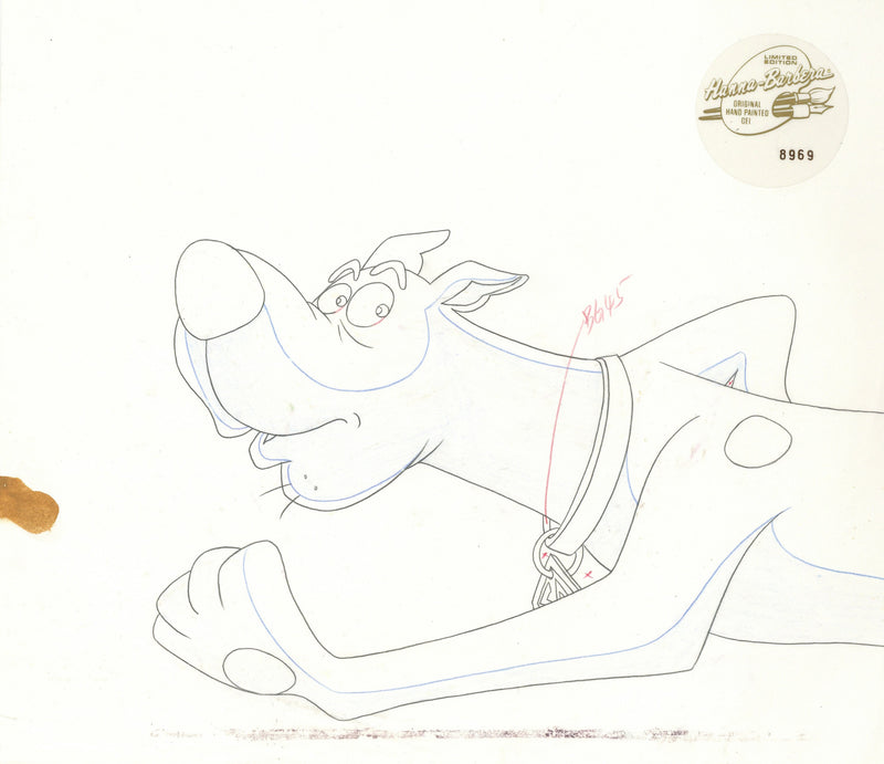 Scooby-Doo on Zombie Island Original Production Cel with Matching Drawing: Scooby