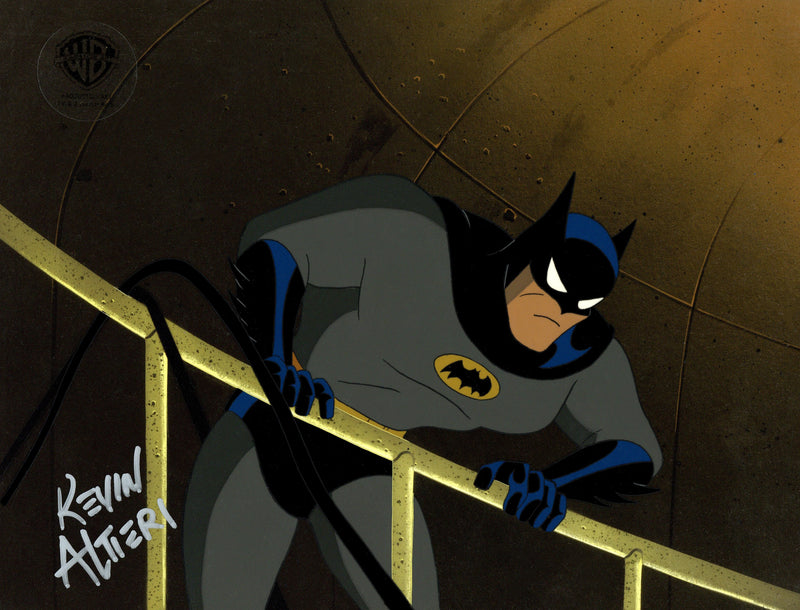 Batman The Animated Series Original Production Cel Signed by Kevin Altieri with Matching Drawings: Batman