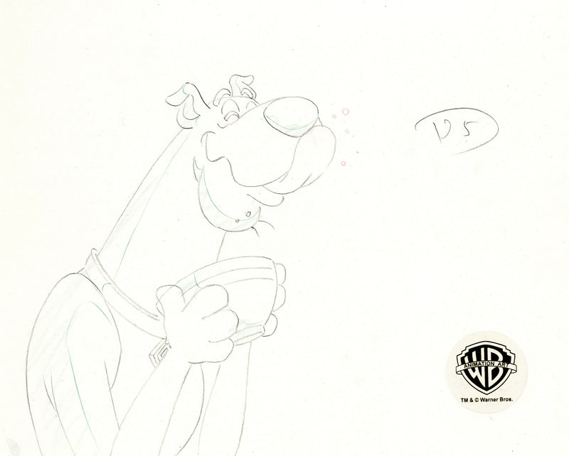 Scooby-Doo on Zombie Island Original Production Drawing: Scooby