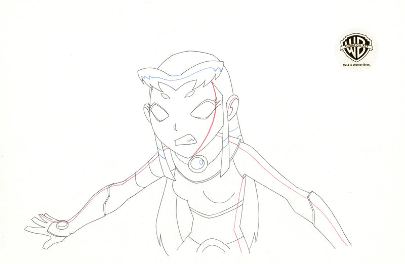 Teen Titans Original Production Drawing: Starfire