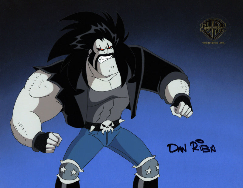 Superman The Animated Series Original Production Cel Signed by Dan Riba: Lobo