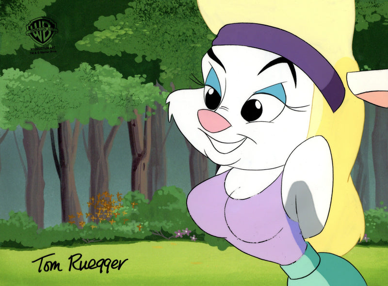 Animaniacs Original Production Cel Signed by Tom Ruegger: Minerva Mink