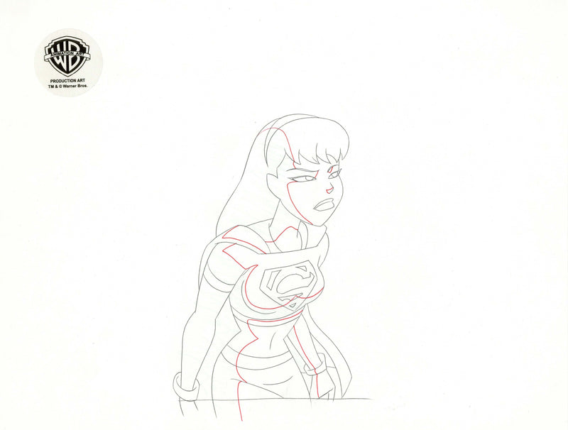 Justice League Unlimited Original Production Drawing: Supergirl
