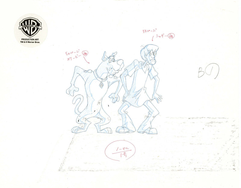Scooby-Doo and the Witch's Ghost Original Production Drawing: Scooby, Shaggy