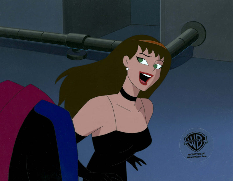 Superman The Animated Series Original Production Cel on Original Background: Lana Lang