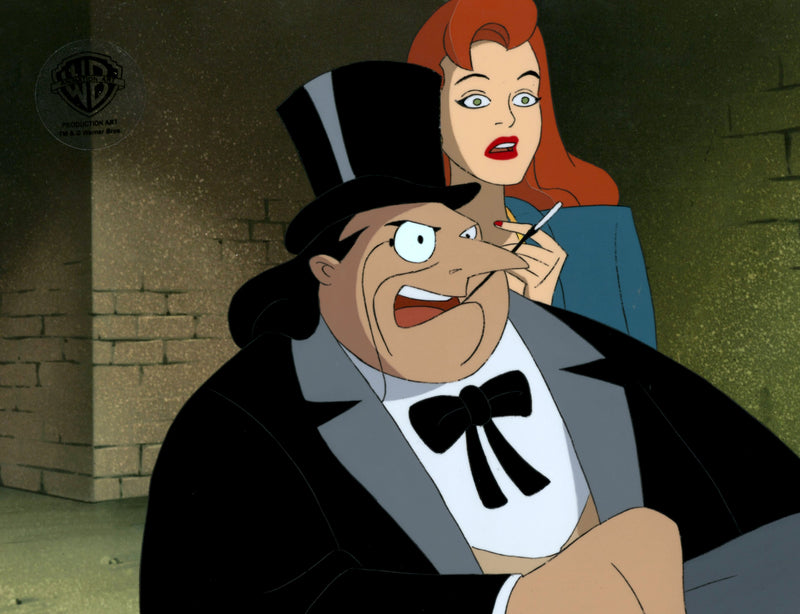Batman The Animated Series Original Production Cel with Matching Drawing: Penguin, Veronica Vreeland