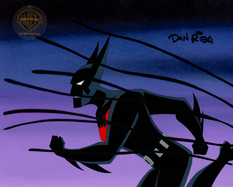 Batman Beyond Original Production Cel Signed by Dan Riba: Batman