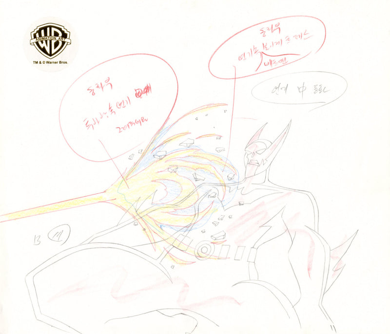 Batman Beyond Original Production Drawing: Batman