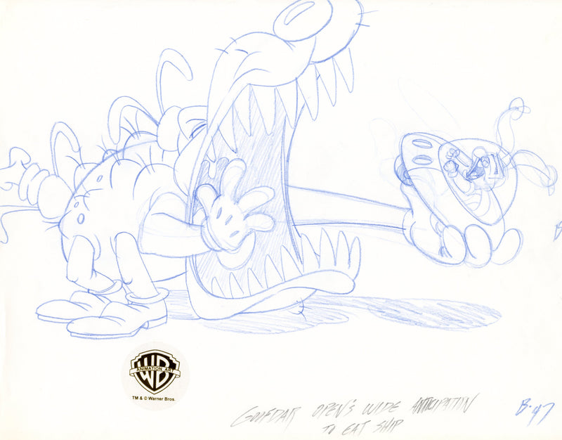 Tiny Toons Original Production Drawing: Babs Bunny, Gooftar