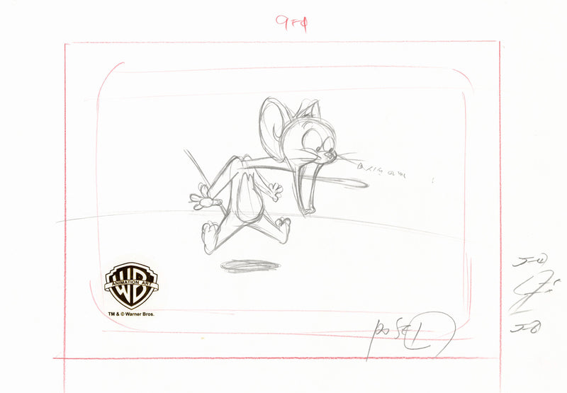 Tom and Jerry Original Production Layout Drawing: Jerry
