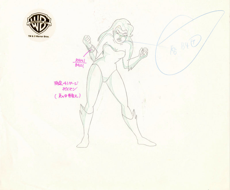 Batman The Animated Series Original Production Drawing: Poison Ivy