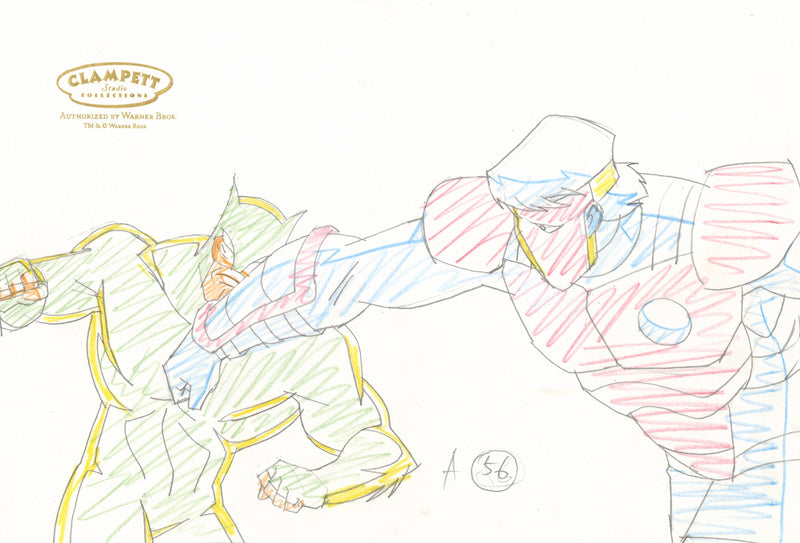 Justice League Unlimited Original Production Drawing: Wildcat, Sportsmaster