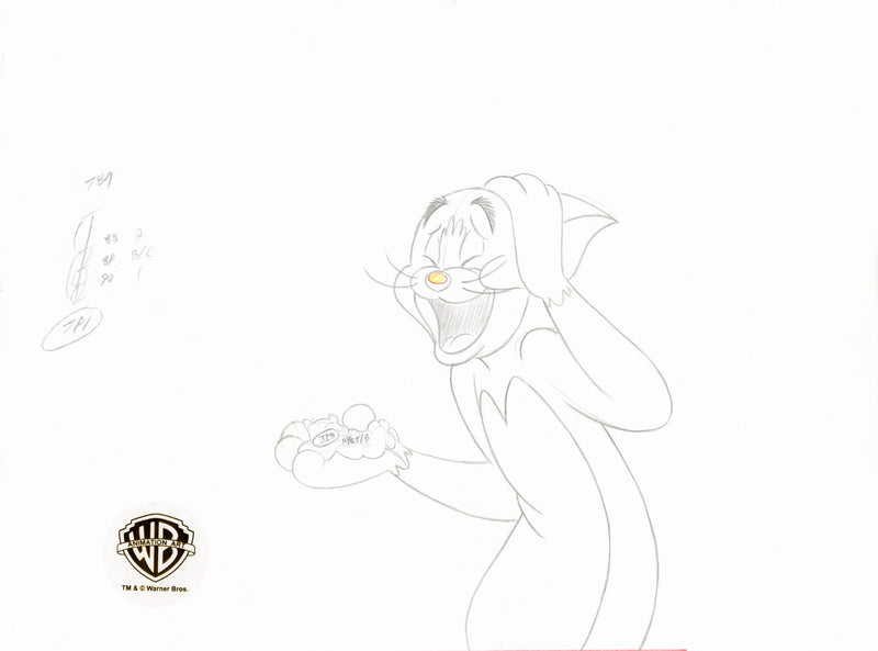 Tom and Jerry Original Production Drawing: Tom, Jerry